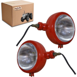 APSMOTIV punased esitulede komplekt 12V pirnidega &Uuml;hilduv David Brown 700 800 900 1200 1400, Massey Ferguson 35 35X 65 765-ga punane