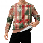 Meeste &uuml;mmarguse kaelusega paks &uuml;hev&auml;rviline fliisvoodriga dressipluus M