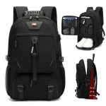 50L 60L 80L V&auml;lis-seljakott USB-laadimispordiga Suure mahutavusega Unisex Matka-Trekking-Telkimise seljakott 50L punane