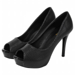 Uus moodne kootud kangast veekindel platvorm Stiletto &uuml;lik&otilde;rge kontsaga 10 cm Wedding Catwalk vabaajajalatsid Naiste &uuml;hekohalised kingad 34 must