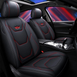 PU nahast 1 tk istmed auto istme kate Toyota Corolla Fortuner Sequoia Auris Avensis YARIS Vios Celica 86 RV4 Auto jaoks Black Red 1PC FRONT