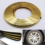 4M/8M auto stiil kaitseraua vormimine trimmiriba ratta rummu kaitse liimiv&otilde;re, l&ouml;&ouml;kkuldne dekoratiivriba auto 4m Gold