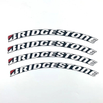 2CM height tire letter stickers 3D rubber waterproof racing Wheel stickers Personalized decals for car motorcycle Style 2cm BRIDGESTONE 4PCS black