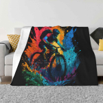 Mtb Maastikuratas Downhill Kunst Madal Hind Uus Tr&uuml;kk Uudsus Mood Pehme Soe Tekk Mtb Jalgrattas&otilde;it Jalgratas Downhill Rattur 30x40in blue