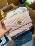 TB Uus Kira Lambanahast Teemantmustriga Keti-kott - Keskmine ja V&auml;ike Suurus, &Otilde;la- ja Crossbody Valikud, Ruudukujulise Pandla Disain Naistele. 27.5*8*18.5 cm