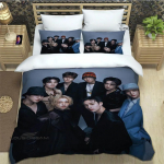 KPOP S-Stray-K-Kids Prindiga Voodipesukomplektid Peen Vooditarvete Komplekt Tekikott Vooditekk Komplekt Voodipesu Komplekt Luksuslik S&uuml;nnip&auml;evakingitus EU Single(135*200cm)3pcs