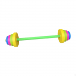 2-pakk laste hantleid treeningtegevusteks, alates 3. eluaastast 1 Handle 49 cm