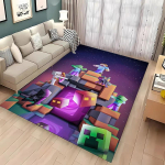 3D-printimine M-M1necraft vaip elutuppa, magamistuppa, esikusse Alfombra Libisemiskindel Pehme Pindvaip Diivan Uksematt Kodukaunistusmatt Kingitus 40x60cm (16x24in)