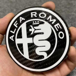 Alfa Romeo Giulia & Stelvio s&uuml;sinikkiust esipoolsed/tagumised logod 53MM Steering Wheel