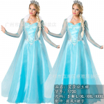 Halloweeni printsessikleit t&auml;iskasvanute kost&uuml;&uuml;m Frozen Elsa Elsa Elsa printsessikleit cosplay meik tants S sinine