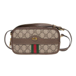 Gucci Ophidia metallist topelt G-kujulise k&uuml;ljega ovaalse emailiga detailiga logo, triibuga, l&otilde;uendi ja nahast sisustusega mini &otilde;lakott naistele 546597-96IWS-8745 Gift Set(Basic Set+Box+Shopping Bag)