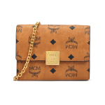 MCM Monogrammi Prindiga Nahast Rahakott Crossbody Kott Naiste kotid Konjak MYLFATA03CO001 Basic Set (Bag+Dust Bag)