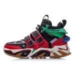 Li Ning Slip Resistant Coverage Thermal High top Vintage Basketball Shoes Men's Black Red Green AGBP083-4 41.5