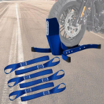 Jeu de bascules moto Easy-Plus et de boucles d'arrimage S5 en bleu