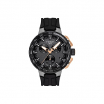 TISSOT Race Collection Kvartsmehhanismiga Meeste K&auml;ekell Kell 44,5 mm Must Tihvtiketas Roostevabast Terasest Korpus Silikoonrihm T111.417.37.441.07 Regular Watch Box