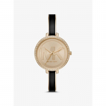 Michael Kors Jaryn pav&eacute; kuldse tooni ja atsetaadist k&auml;ekell MK4544 kuld/must
