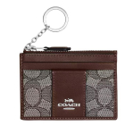 Coach Skinny ID-kaardi hoidja 11 Klassikaline monogramm logoga T&otilde;mblukuga nahast rahakott Kaardihoidja Naiste rahakott H&otilde;bedane Tamm Vaher CU988-SVS8S Silver Oak Maple
