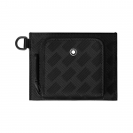 Montblanc Extreme 3.0 seeria metallist aksessuaaride br&auml;ndilogoga t&auml;isnahast paneelidega rahakott, kaarditaskuga meeste rahakotid, mustad 129982 Basic Set (Bag+Dust Bag)