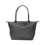 Longchamp Le Pliage Green H&otilde;bedane Metallist Riistvara T&otilde;mblukk Ja Presskinnitus &Otilde;lakott Taaskasutatud L&otilde;uendist Kandekott Naiste kandekott Grafiit L2605919P66 Basic Set (Bag)