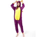 Draakon T&auml;iskasvanute Unisex Loomakost&uuml;&uuml;m Onesie Pidžaama Cosplay Peokleit Magamisriided Kost&uuml;&uuml;m For Adult,XL yellow