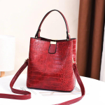 Retro Alligaatori Koti Kotid Naiste Krokodillimustriga K&auml;ekott Mahutavus Vabaaja Krokodilli &Otilde;la Messenger Kotid Daamide PU Rahakott 19x13x21cm red