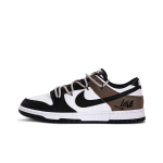 Nike Dunk Coverage Abrasion Resistant Slip Resistant Low top Skateboard Shoes Unisex White Brown HF5441-100(Team59-) 35.5
