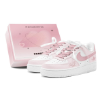 Nike Air Force 1 Air Force 1, Valentine's Day Special, Girl's Style, Pink Lover Slip Resistant Low top Skateboard Shoes DH2920-111(TeamS2-S-BOX) 35.5