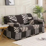 1 TK Seelikuga Diivanikate Puulehtede Žakaarkangas Elastne K&otilde;ikeh&otilde;lmav Diivanikate Elutuppa 1/2/3/4 Kohaline housses de canap&eacute; 1 Seater