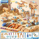 Laste t&ouml;&ouml;riistade kogu DO-IT-YOURSELF Mutterde monteerimism&auml;nguasja komplekt STEM ehitusvahendid Montessori m&auml;nguasjad Kingitused Ideaalne poistele t&uuml;drukutele Elektriline puurvahend white
