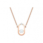 Swarovski Una Sparkling Dance Series Ovaalne Kristallist Ripatsiga Kaelakee Naistele Roosa-Kuld 5468084 Box (Random Color)