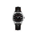Hamilton Classic Seeria Automaatne Mehaaniline T&ouml;&ouml;korraldus Raudtee 80-tunnine Toitevaru Must Vasikanahast Rihm V&otilde;luv Vabaaja Meeste Kell H40555731 Regular Watch Box,Black Dial