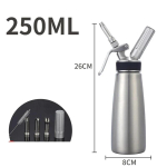 250/500/1000ml Korduvkasutatav K&uuml;psetuskreemi P&uuml;stol Roostevaba Teras Kreemi Vahustaja Roostevaba Teras Kreemiga Inkrusteeritud Vaas L&auml;mmastik Sifoonpudel gray