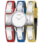 Calvin Klein Kvartsikell Nahkrihm 32 mm Valge sihverplaat 30 m Veekindel Naiste kellad K9D231VX White Dial