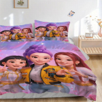 3 tk KPOP deemonik&uuml;tid, Huntrix voodipesukomplekt. Pehme ja mugav, ilma s&uuml;damikuta (1x tekikott + 2x padjap&uuml;&uuml;ri) yy251009177 135x200cm