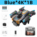 Uus droon A19 Pro 8K Professionaalne HD Kahekaameraga Fotograafia Harjadeta Kokkupandav Neljarootoriline 5G GPS RC Kaugus 360&deg; Takistuste V&auml;ltimine Droonid M&auml;nguasjad 4K+1 battery sinine