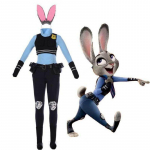 Kvaliteetne Zootopia J&auml;nes Officer Judy Hopps Cosplay Kost&uuml;&uuml;m Pidudeks Tag L=US S