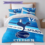 Spursi logo Voodipesu Tekikomplekt Tekikate Padjap&uuml;&uuml;r Kodukaunistus S&uuml;nnip&auml;evakingitus (1 * tekikott + 2 * padjap&uuml;&uuml;ri, ilma s&uuml;damikuta) 135x200cm