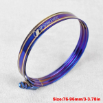 T-poldiga voolikuklamber Roostevabast terasest 37mm kuni 102mm Titaan sinine Reguleeritav toru kinnitusklamber Universaalne voolikuklamber 76-96mm
