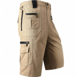 V&auml;listingimustes kasutatavad meeste veekindlad taktikalised l&uuml;hikesed p&uuml;ksid meestele L&uuml;hikesed p&uuml;ksid Mitme taskuga Cargo Quick Dry Shorts Suvised v&auml;lip&uuml;ksid vabaaja sirged p&uuml;ksid S beež
