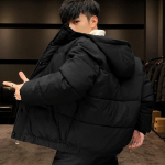 Meeste Harajuku V&auml;rviline Mullmantel Talvejope Meeste T&auml;navamood Hip Hop Parka Korea Kollane Must R&otilde;ivad Puffjoped XS must
