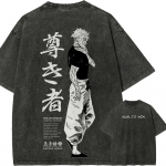 Satoru Gojo Nah Id Win T-s&auml;rk Jujutsu Kaisen Graafiline T Vana Pesuga &Uuml;le suur Retro Anime Harajuku Meeste Streetwear &Uuml;laosa R&otilde;ivad M