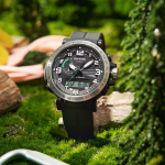 CASIO keskkonnas&otilde;bralik materjal vee- ja l&ouml;&ouml;gikindel mehhanism p&auml;ikesetoitega mehhanism vaikrihm meeste k&auml;ekell must sihverplaat PRG-601 must