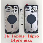Tagumine korpus komplekt iPhone 14 Pro Max 14 Plus 14 Pro jaoks koos aku tagakaane+keskmise raami+SIM-kaardi hoidiku+k&uuml;lgmiste nuppude osadega 14 must