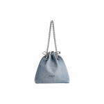 Balenciaga Crush T&otilde;mblukuga K&auml;ekott Paris Logoga Naiste T&otilde;mblukuga K&auml;ekotid Sinine Denim 7429422AAYA4661 Basic Set (Bag+Dust Bag)