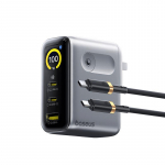 Baseus 100W GaN mitme pordiga PD laadija komplekt toiten&auml;idikuga New National Standard h&otilde;be