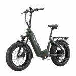 TTGO F6 Boost Elektriline Jalgratas &ndash; 250W Mootor &ndash; 48V 18Ah Aku &ndash; H&uuml;draulilised Ketta pidurid &ndash; 20&times;4.0 tolli Paksud Rehvid &ndash; Shimano 7 K&auml;iku &ndash; Kokkupandav Jalgratas tumeroheline