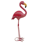 Ilmastikukindel Raud Flamingo Aia Skulptuur Lihtsalt &Uuml;mberpaigutatav Disain Sobib Tagahoovi Maastikku Basseini &Auml;&auml;realale Kujundamiseks brown