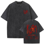 Korn Tour 2026 Merch Vintage Pesitud T-s&auml;rk Mehed Naised Metall Gooti Rock B&auml;ndi T-s&auml;rk Meeste Vabaaja Suur L&uuml;hikeste Varrukatega T-s&auml;rgid S mitmev&auml;rviline