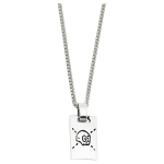 GUCCI Sterlingh&otilde;bedast GUCCIGhost Kaelakee 455315-J8400-0701 One Size 1 white