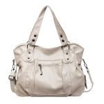 Moodne Vintage Kunstnahast Hobo Kott Naiste &Uuml;lemise K&auml;epidemega &Otilde;la Crossbody Kott Eesmise T&otilde;mblukuga Tasku Suure Mahutavusega T&ouml;&ouml;le Ostlemiseks Naiste P&uuml;hadekingitused 34&times; 12 &times; 28 cm beež